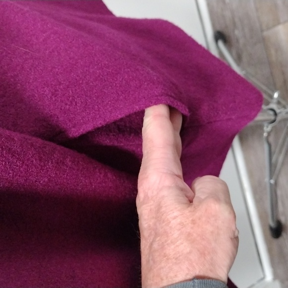 Rachel Zoe unlined purple unbelted wool blend coat. Small - Picture 9 of 10